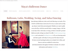 Tablet Screenshot of mayasballroomdance.com